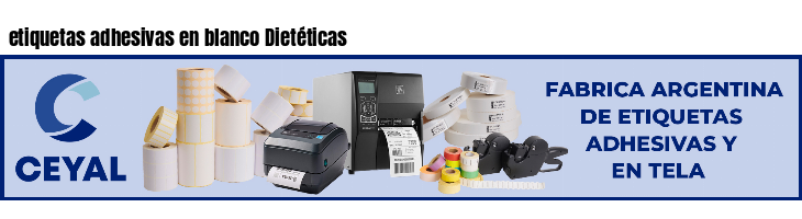 etiquetas adhesivas en blanco Dietéticas