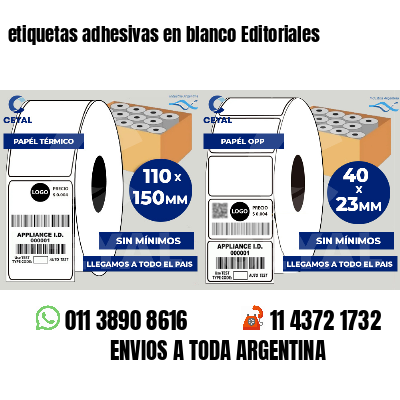 etiquetas adhesivas en blanco Editoriales