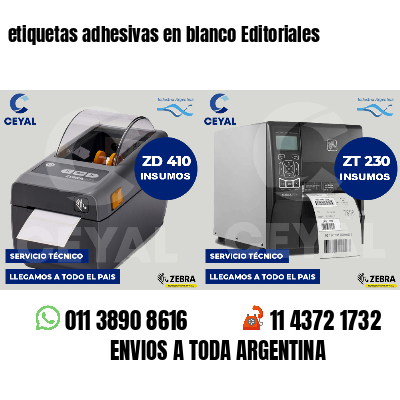 etiquetas adhesivas en blanco Editoriales