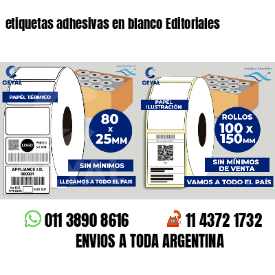 etiquetas adhesivas en blanco Editoriales