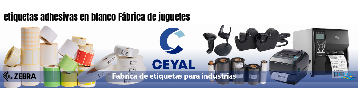 etiquetas adhesivas en blanco Fábrica de juguetes