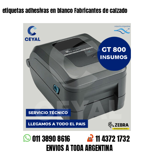 etiquetas adhesivas en blanco Fabricantes de calzado