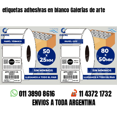 etiquetas adhesivas en blanco Galerías de arte