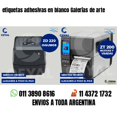 etiquetas adhesivas en blanco Galerías de arte
