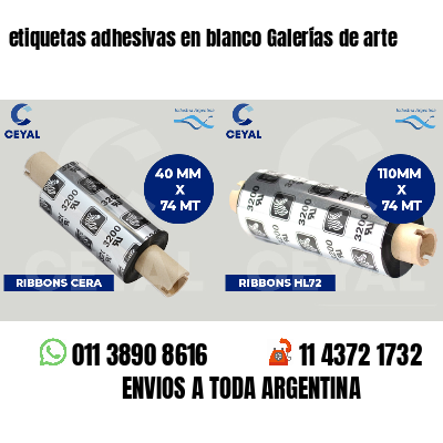 etiquetas adhesivas en blanco Galerías de arte