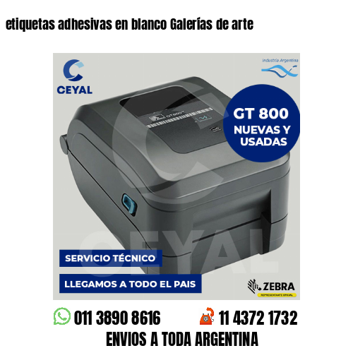 etiquetas adhesivas en blanco Galerías de arte