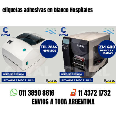 etiquetas adhesivas en blanco Hospitales
