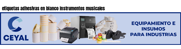 etiquetas adhesivas en blanco Instrumentos musicales