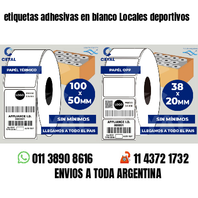 etiquetas adhesivas en blanco Locales deportivos