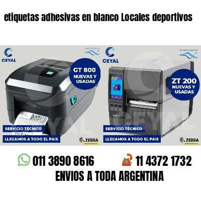 etiquetas adhesivas en blanco Locales deportivos