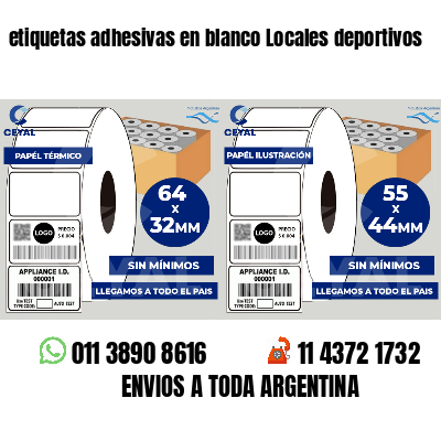 etiquetas adhesivas en blanco Locales deportivos