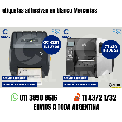 etiquetas adhesivas en blanco Mercerías