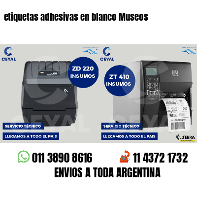 etiquetas adhesivas en blanco Museos