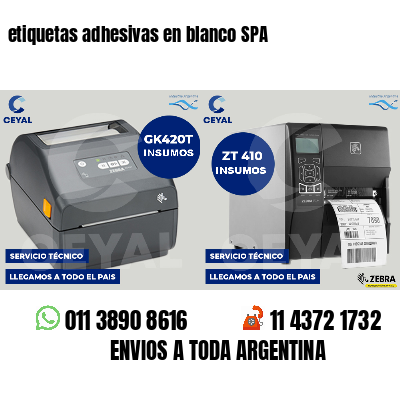 etiquetas adhesivas en blanco SPA