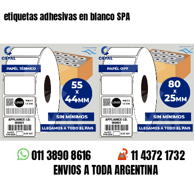 etiquetas adhesivas en blanco SPA