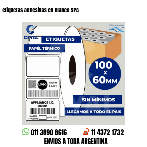 etiquetas adhesivas en blanco SPA