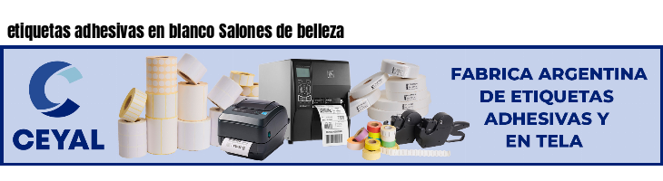 etiquetas adhesivas en blanco Salones de belleza