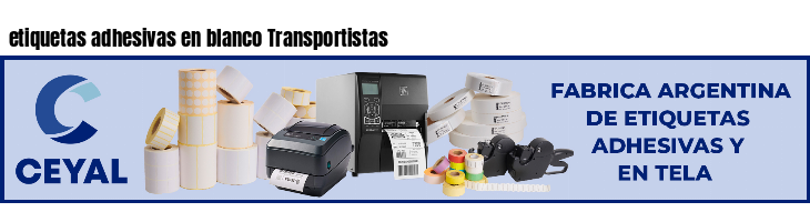 etiquetas adhesivas en blanco Transportistas