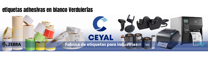 etiquetas adhesivas en blanco Verdulerías