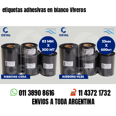 etiquetas adhesivas en blanco Viveros