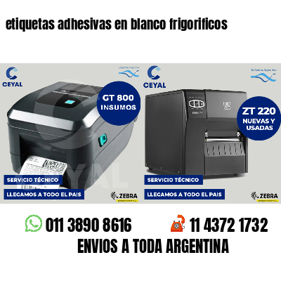 etiquetas adhesivas en blanco frigorificos
