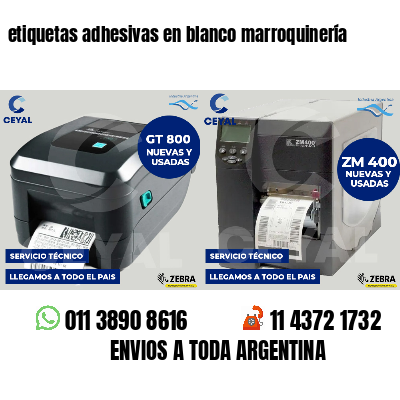 etiquetas adhesivas en blanco marroquinería