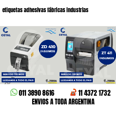 etiquetas adhesivas fábricas industrias