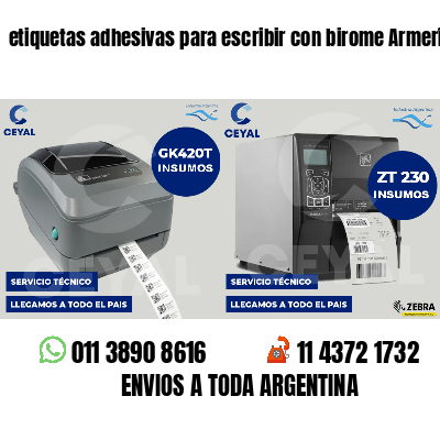 etiquetas adhesivas para escribir con birome Armerías