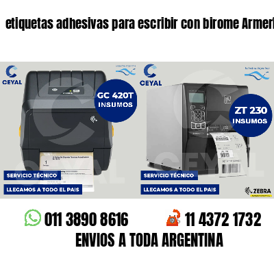 etiquetas adhesivas para escribir con birome Armerías