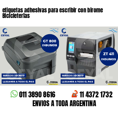 etiquetas adhesivas para escribir con birome Bicicleterías
