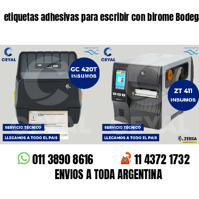 etiquetas adhesivas para escribir con birome Bodegas