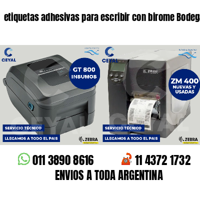 etiquetas adhesivas para escribir con birome Bodegas