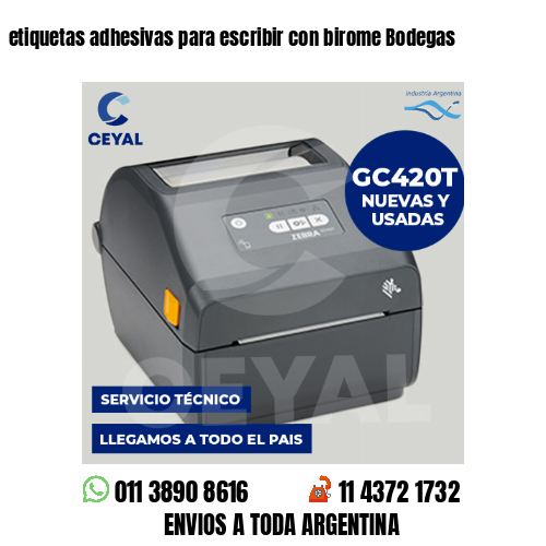 etiquetas adhesivas para escribir con birome Bodegas