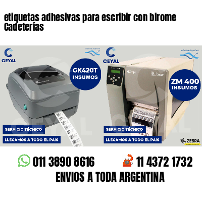 etiquetas adhesivas para escribir con birome Cadeterías