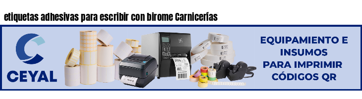 etiquetas adhesivas para escribir con birome Carnicerías