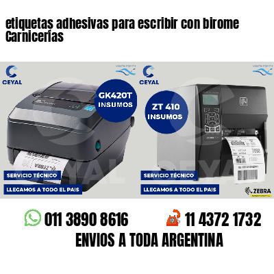 etiquetas adhesivas para escribir con birome Carnicerías