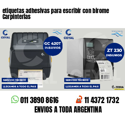 etiquetas adhesivas para escribir con birome Carpinterías