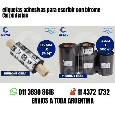 etiquetas adhesivas para escribir con birome Carpinterías