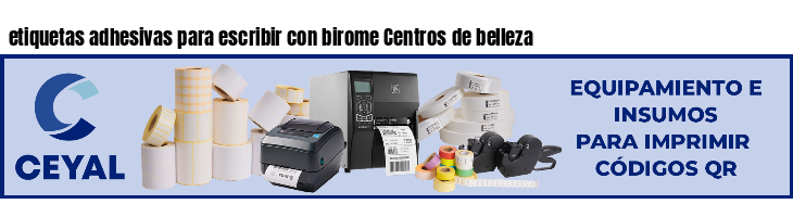 etiquetas adhesivas para escribir con birome Centros de belleza