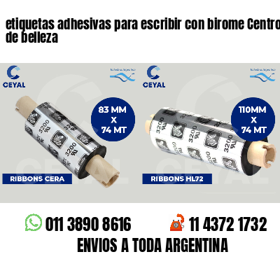 etiquetas adhesivas para escribir con birome Centros de belleza