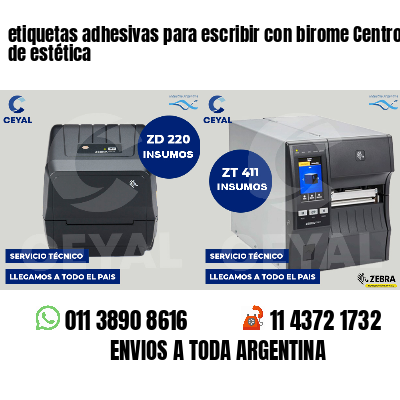 etiquetas adhesivas para escribir con birome Centros de estética