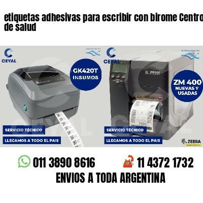 etiquetas adhesivas para escribir con birome Centros de salud