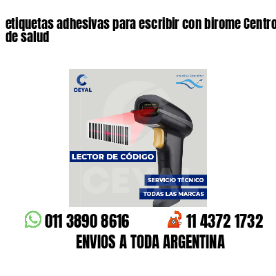 etiquetas adhesivas para escribir con birome Centros de salud
