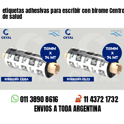 etiquetas adhesivas para escribir con birome Centros de salud