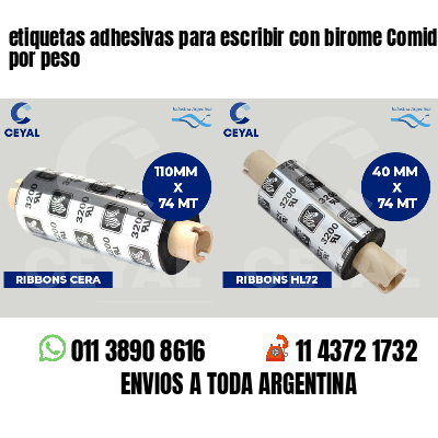etiquetas adhesivas para escribir con birome Comidas por peso