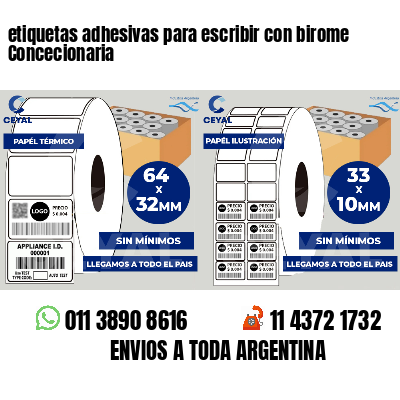 etiquetas adhesivas para escribir con birome Concecionaria