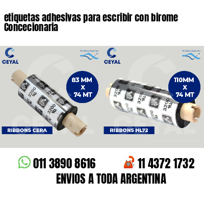 etiquetas adhesivas para escribir con birome Concecionaria