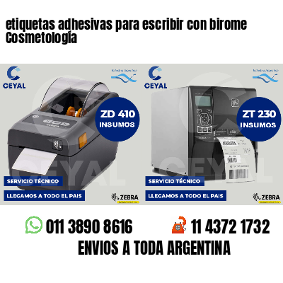 etiquetas adhesivas para escribir con birome Cosmetología