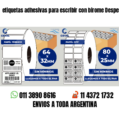 etiquetas adhesivas para escribir con birome Despensas