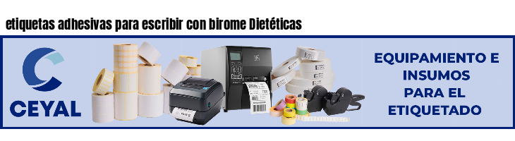 etiquetas adhesivas para escribir con birome Dietéticas